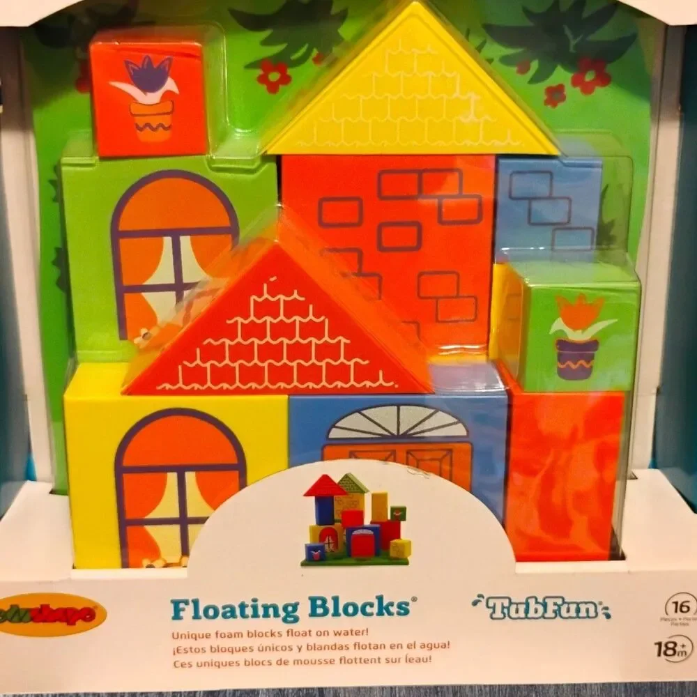 16pc edushape TubFun Floating Blocks 18+ months - New